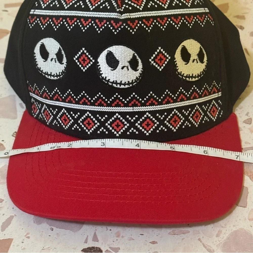 Disney Nightmare Before Christmas‎ Jack Skeleton Print Snapback Cap with Pom Pom